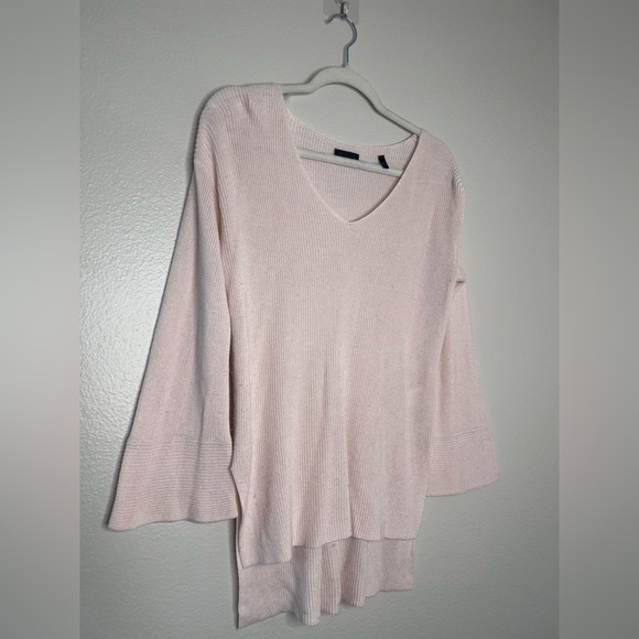 ATM Anthony Thomas Melillo Pink Sweater bell sleeve V-Neck sweater XS - Picture 3 of 8
